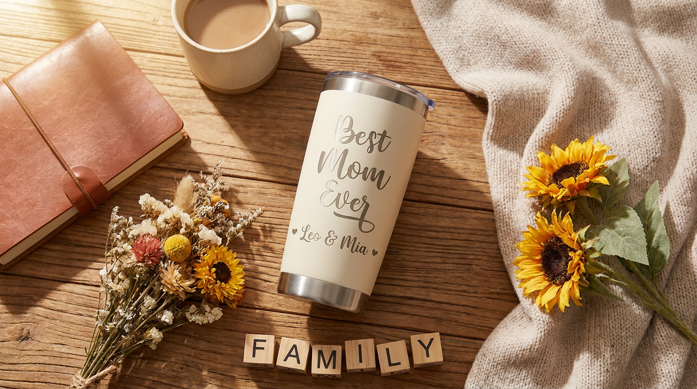 Customizing a Mommy Tumbler with Kids Names