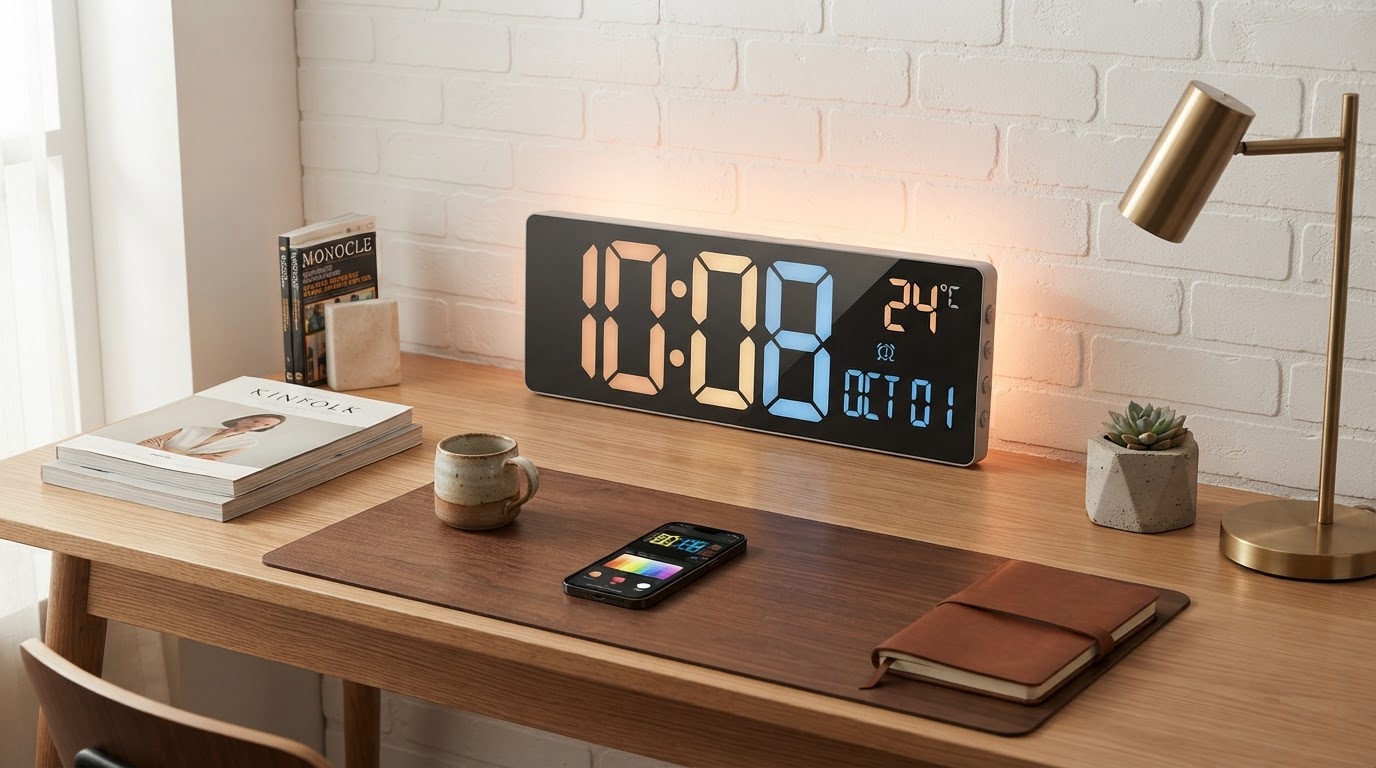 Smart RGB Clock Integration for Aesthetic Workspaces