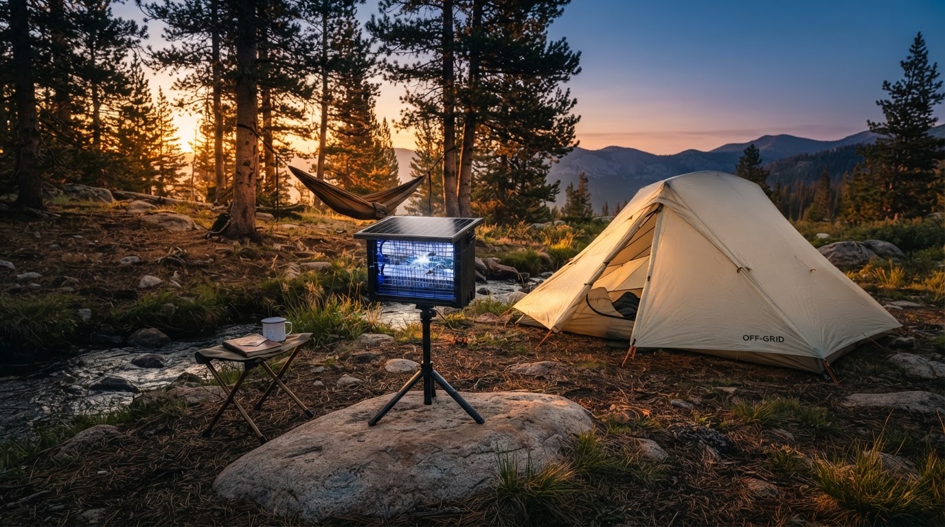 Field Testing the 4500V Solar Bug Zapper on the Trail