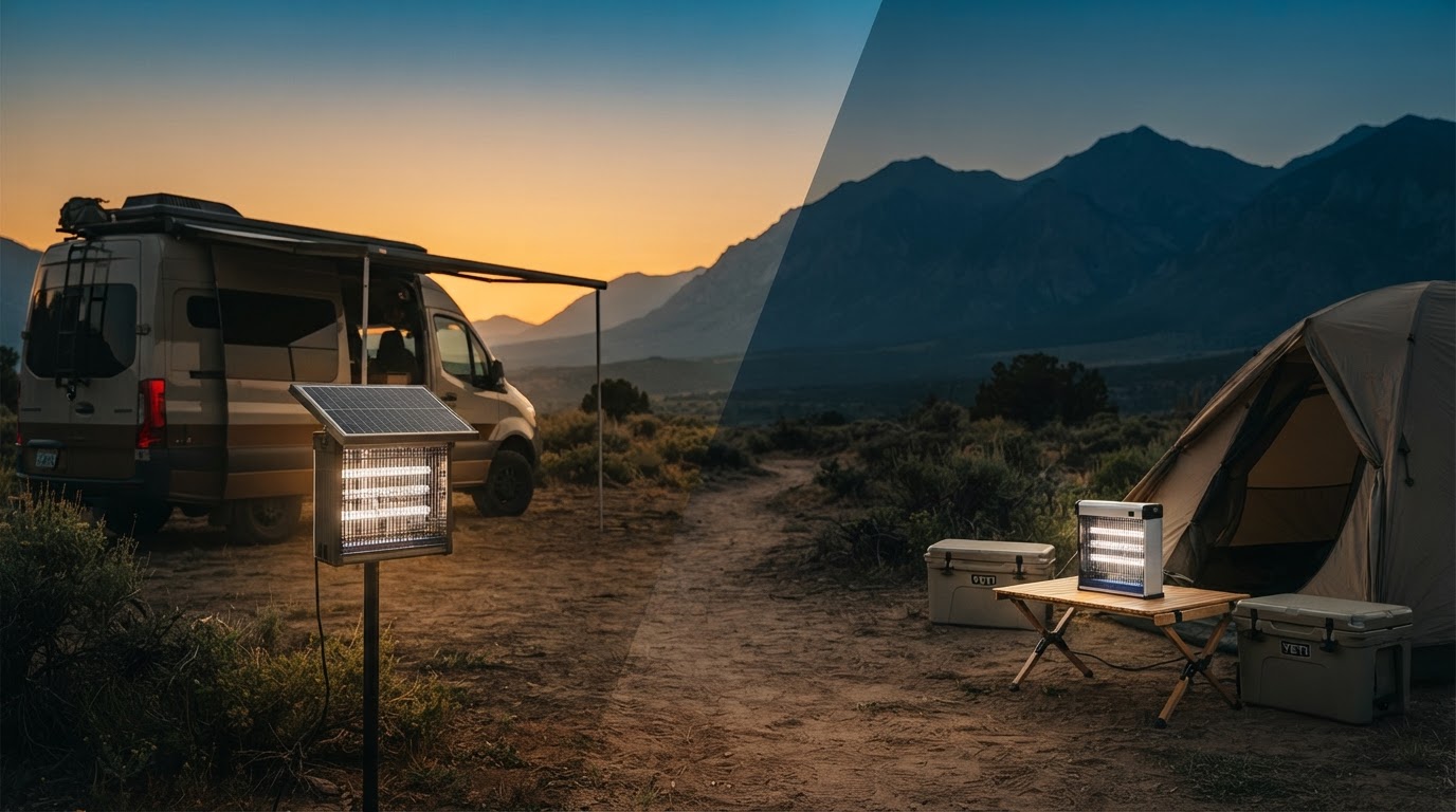 Outdoor Bug Zapper Performance in Remote Off-Grid Campsites