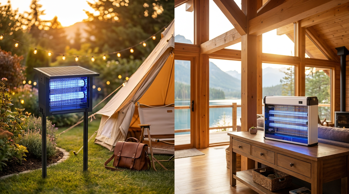 Is the Outdoor Insect Solar Energy 4500V Device Portable?