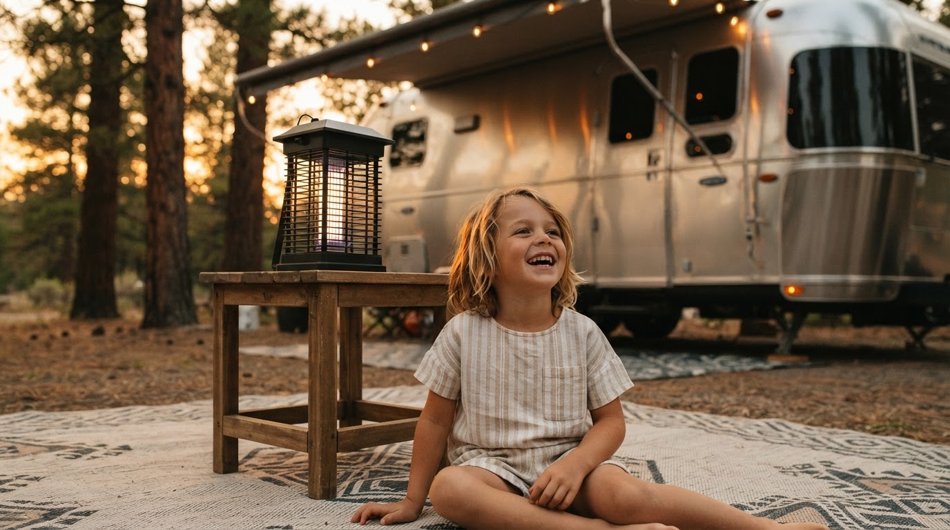How to deploy Outdoor Bug Zapper units at RV campsites?
