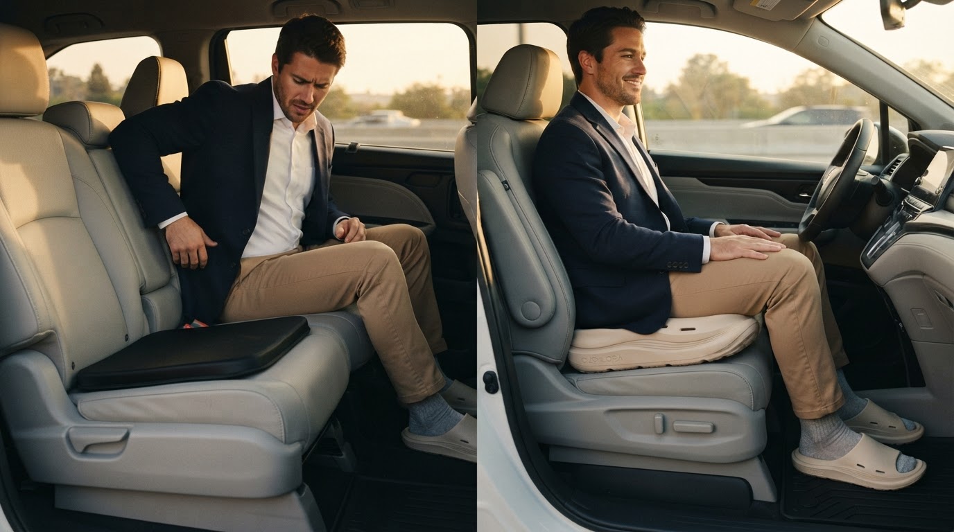 Cushlora Ergonomic Mods for Commuter Tailbone Relief