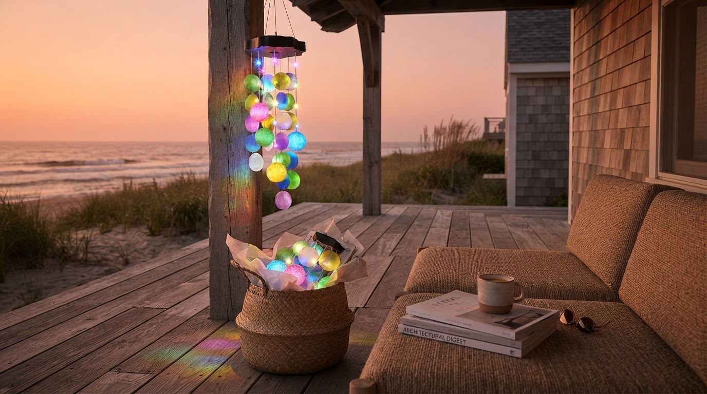 Solar Seashell Chime Selection for Beach House Lighting
