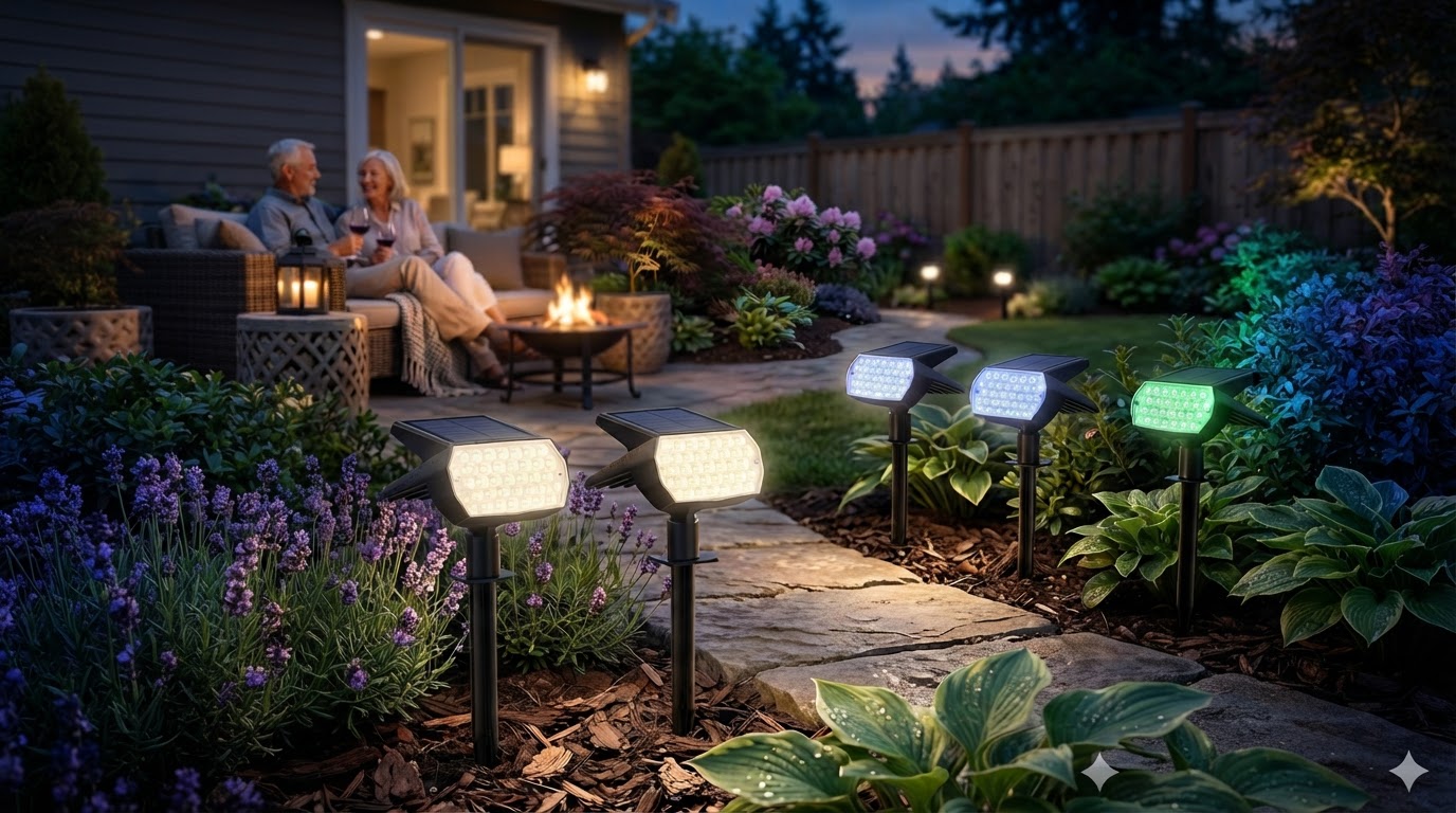 Amazon Discounts 4-Pack Solar Spot Lights to $22.79