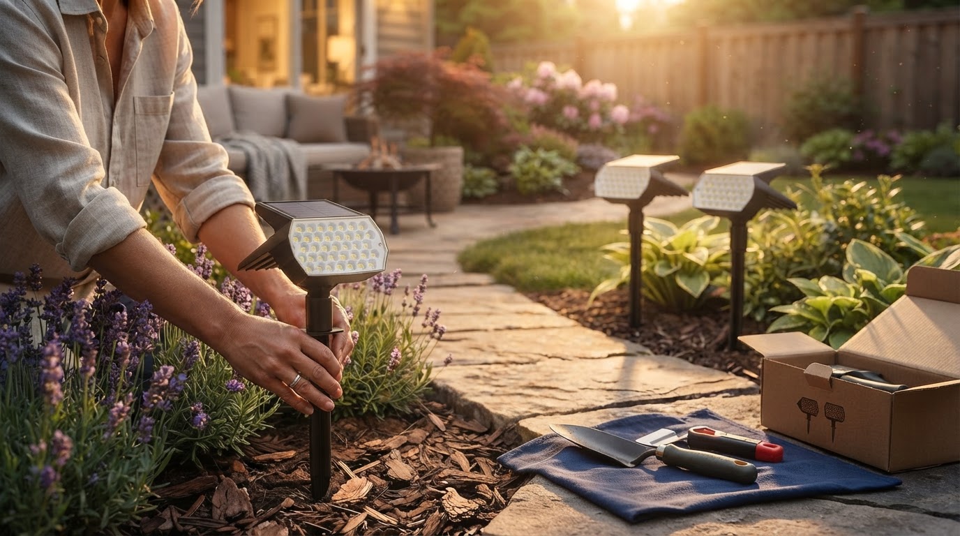 How to Install Solar Landscape Spotlights in 4 Easy Steps