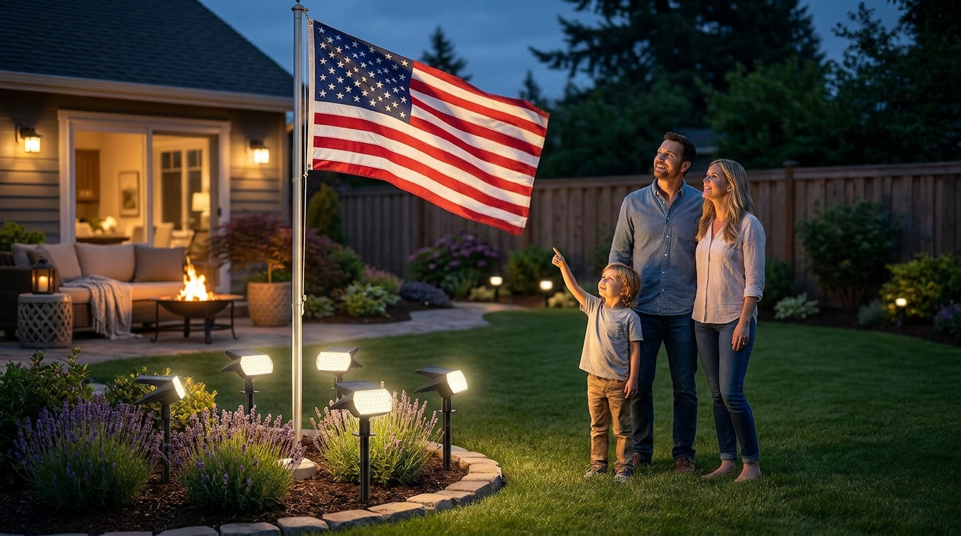 Rethinking the Solar Powered Flag Pole Light: A Ground-Up Approach