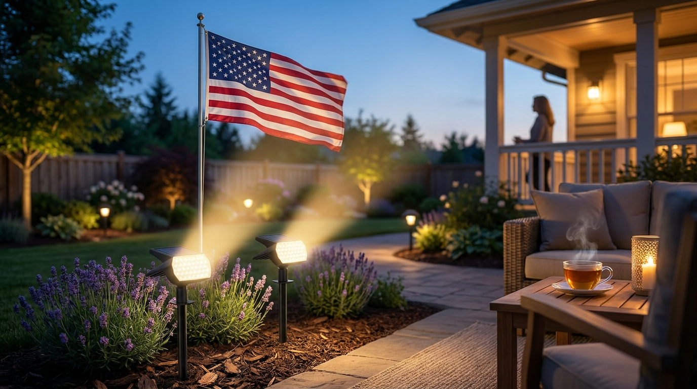 Can Solar Spot Lights Properly Illuminate a Flagpole?