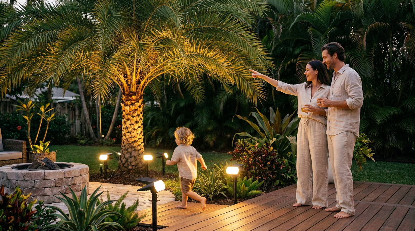 Three Positioning Rules for Palm Tree Solar Spot Lights