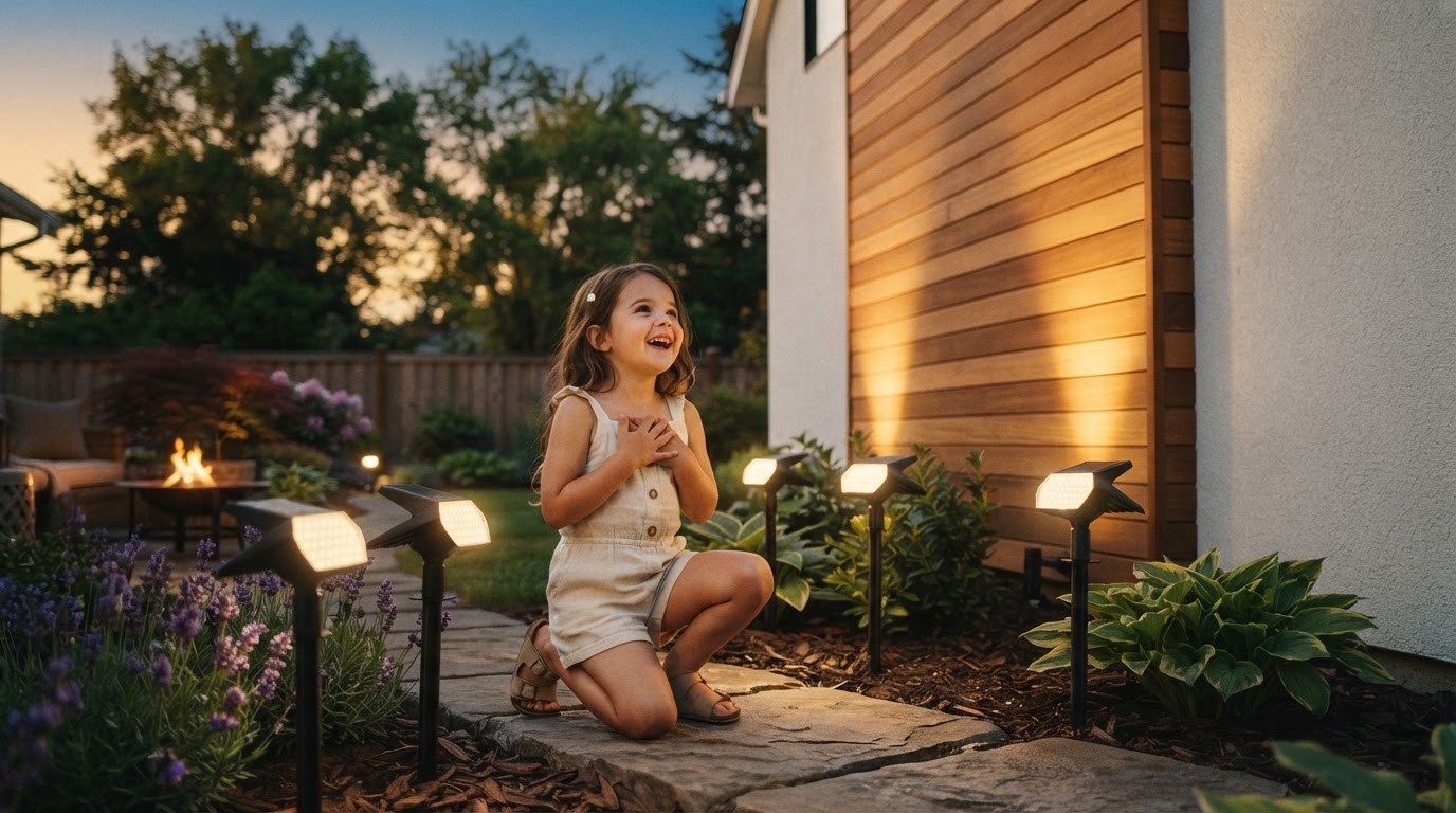 A 3-Step Setup for Solar Up Lighting House Facades