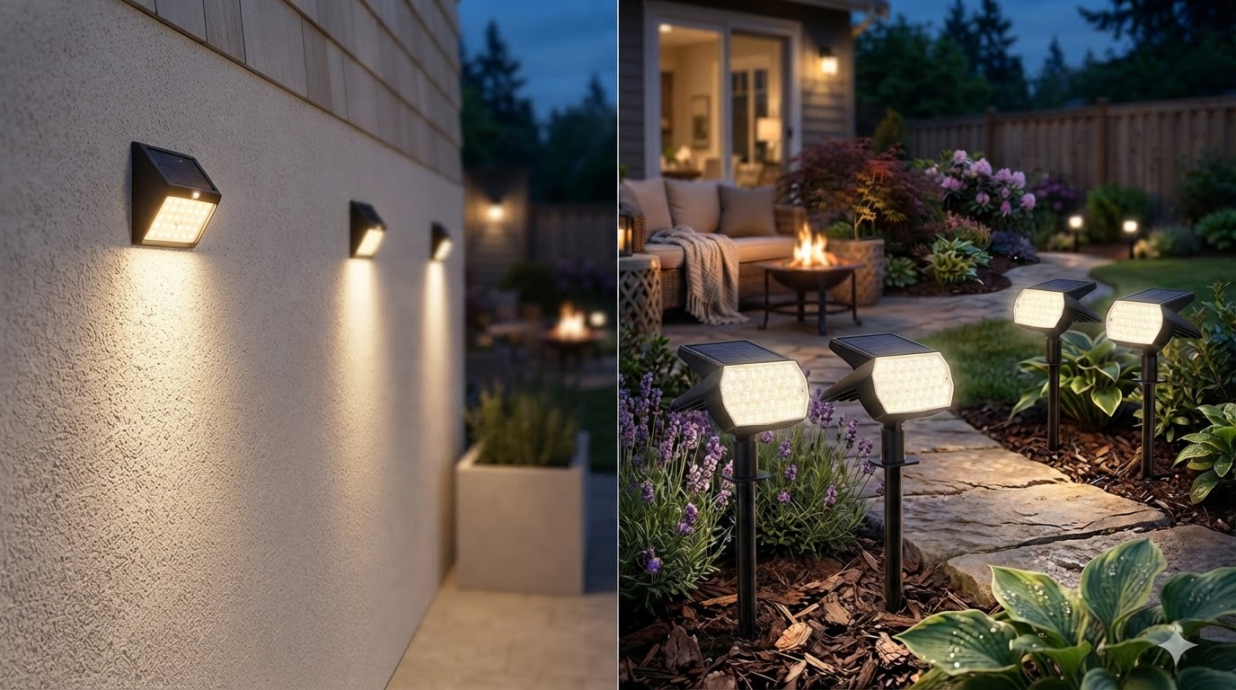 A 4-Phase Solar Wall Wash Lighting Strategy