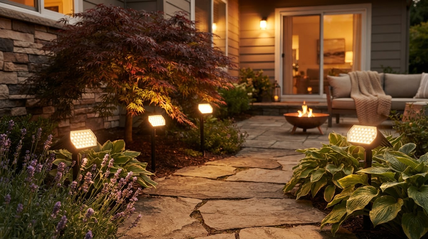 Why choose warm white solar spot lights outdoor?