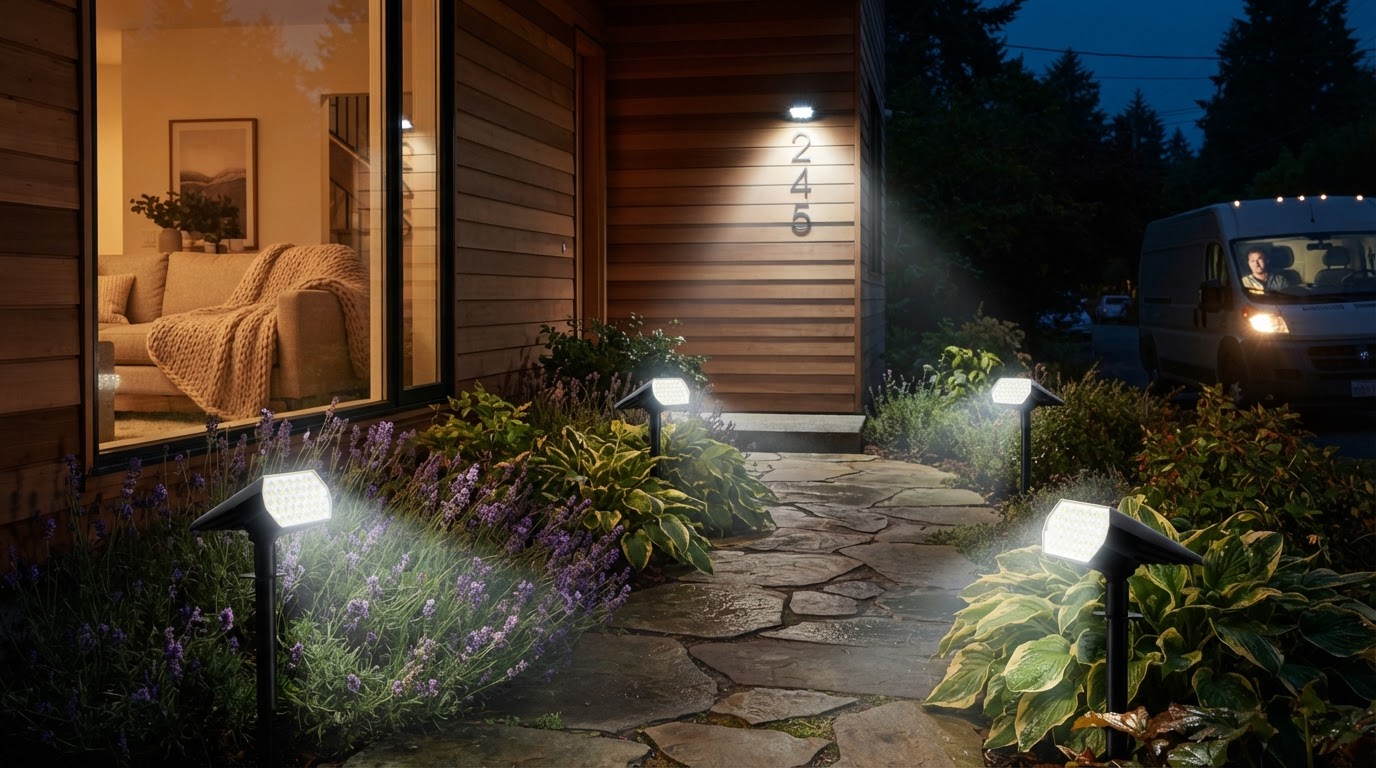 Why use solar house number spotlights for visibility?