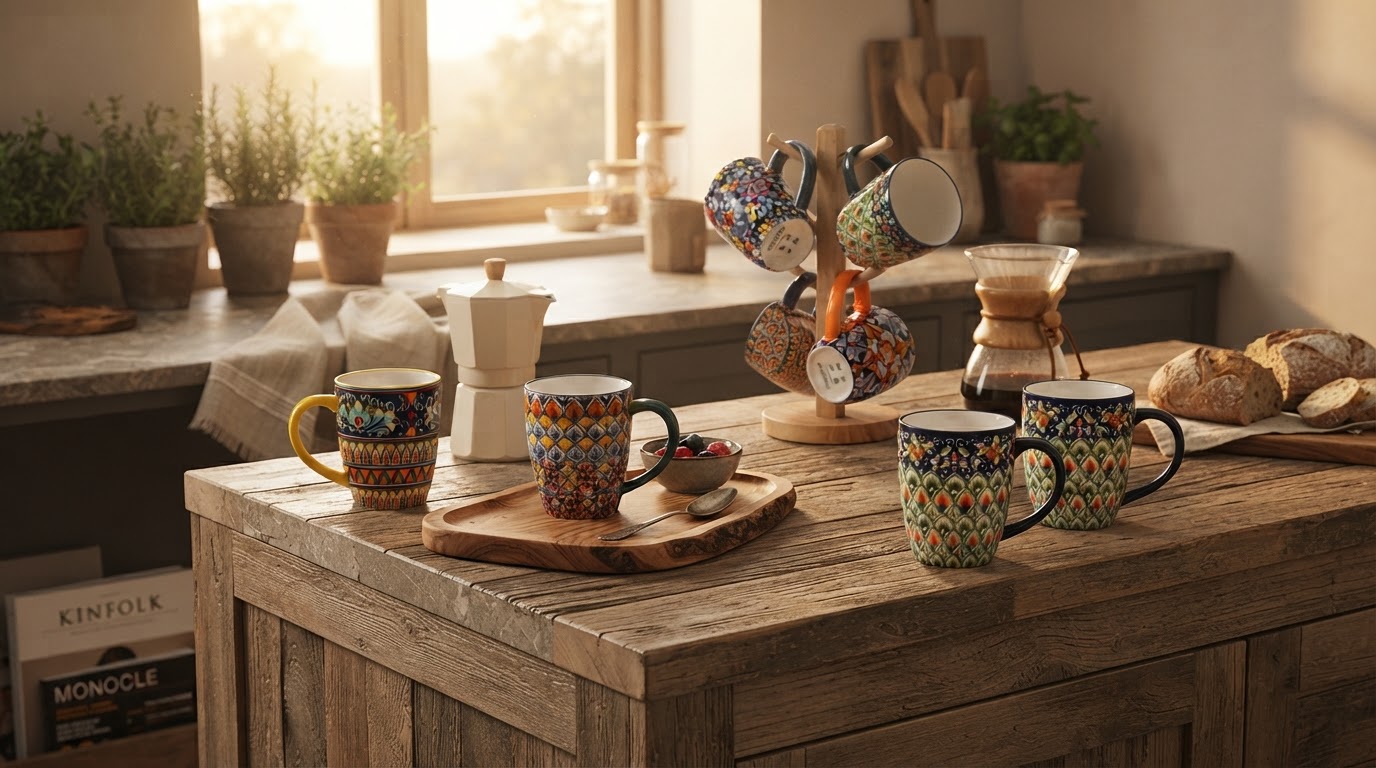What is the best Pack Of 6 Bohemian Style Porcelain Coffee Mugs?