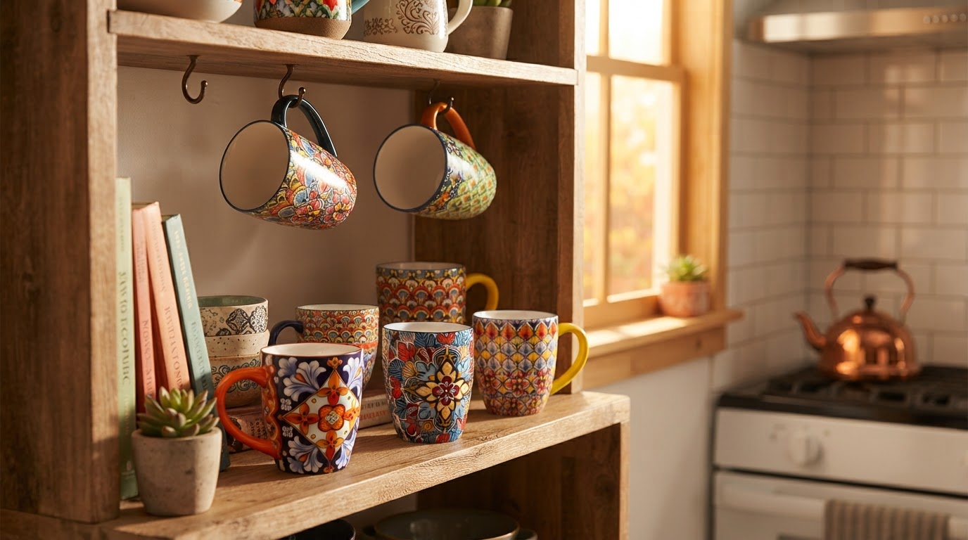 Evaluating the Pack Of 6 Bohemian Style Porcelain Coffee Mugs
