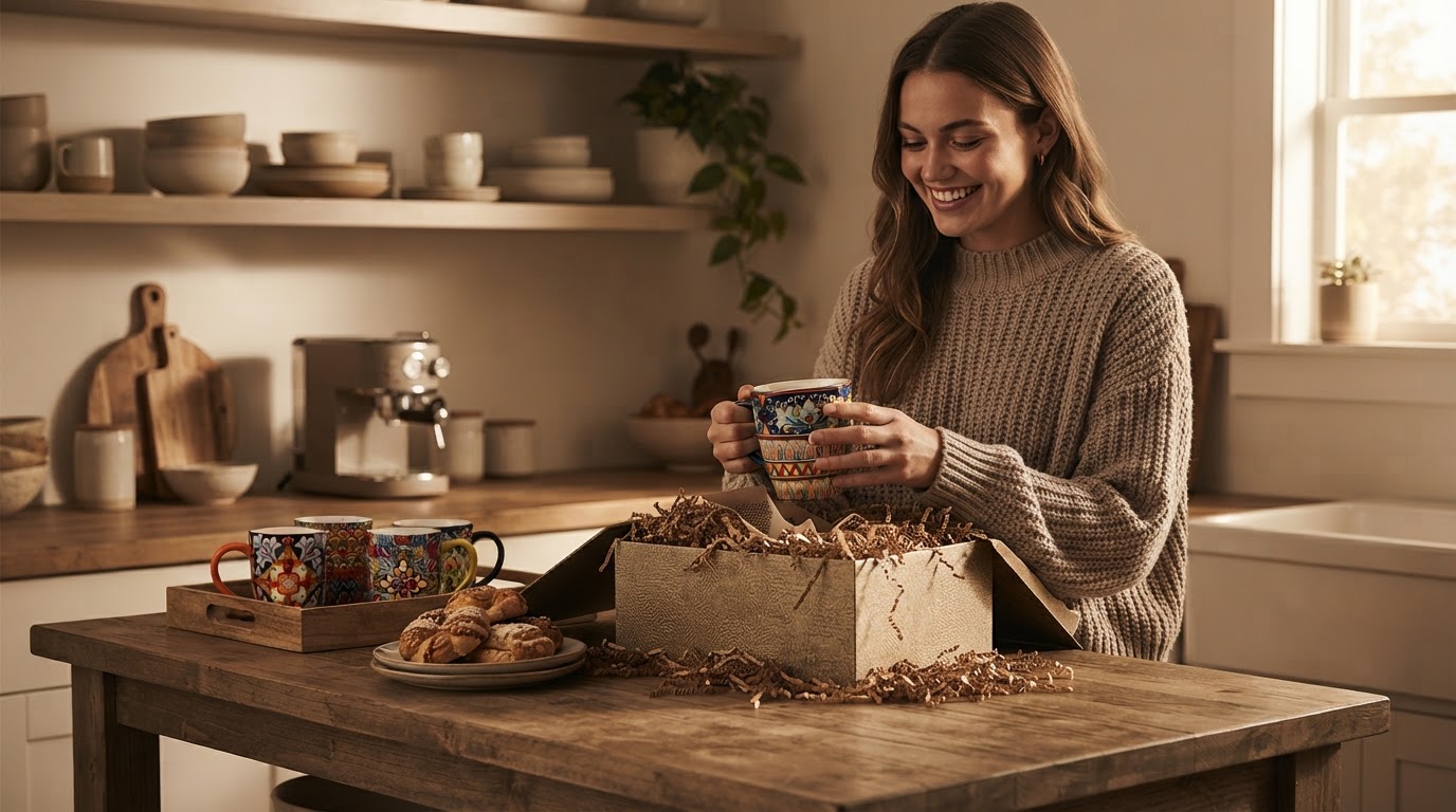 How to style Pack Of 6 Bohemian Style Porcelain Coffee Mugs?