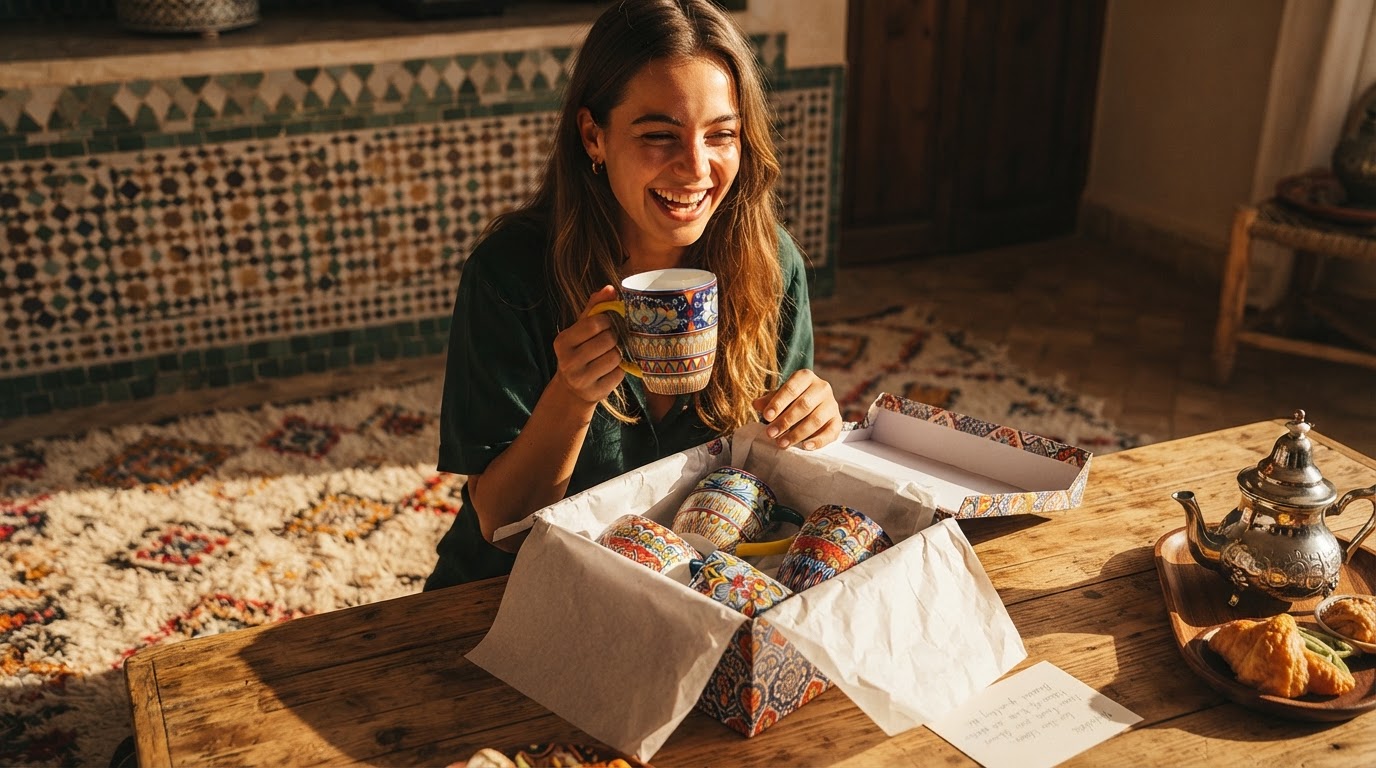 Integrating Moroccan Style with Bohemian Porcelain Mugs
