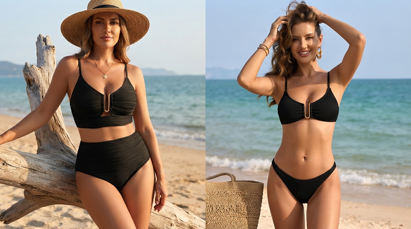 High-Waisted vs Low-Rise Swimsuits for Curve Support