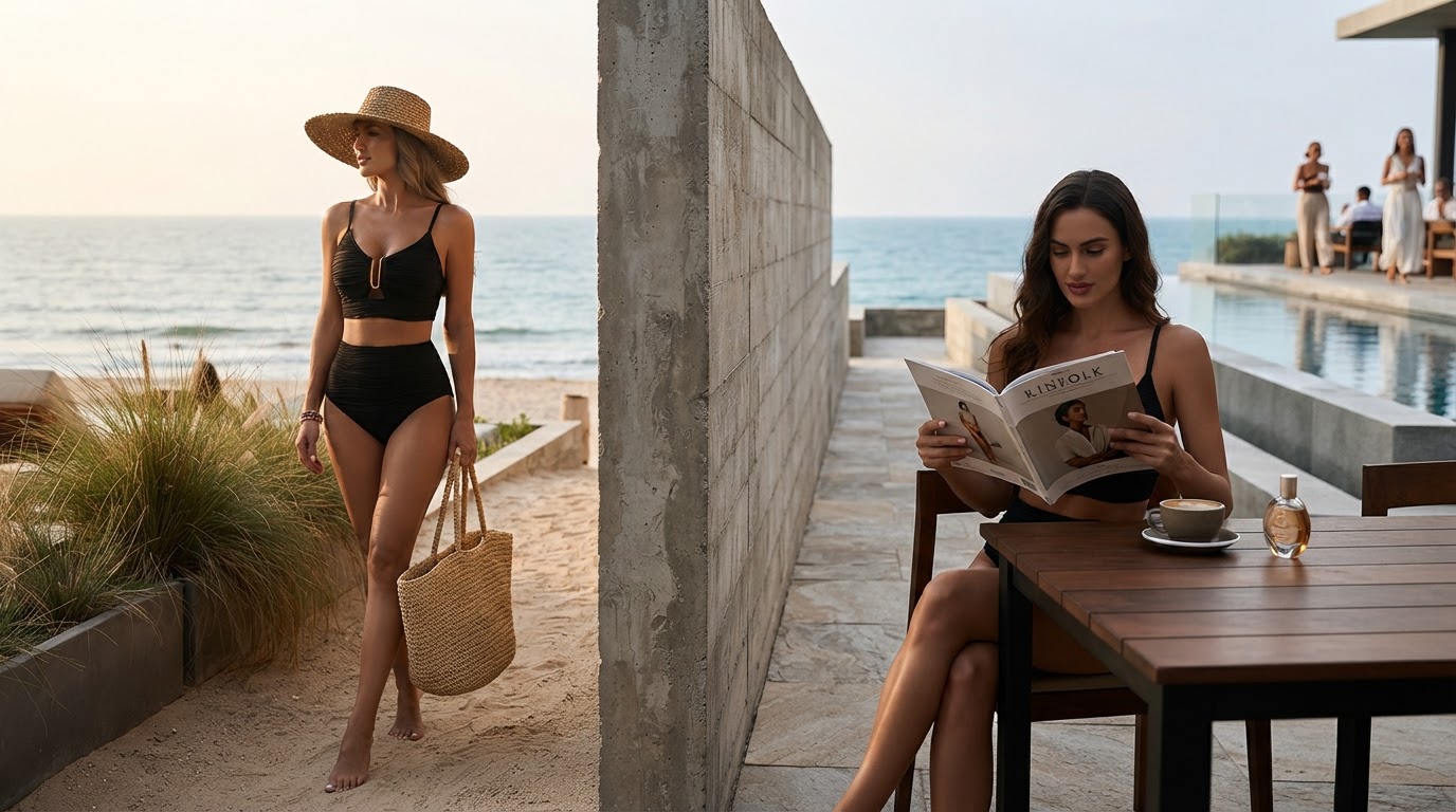 U-Wire Cutout High Waisted Textured Swimsuit Framework