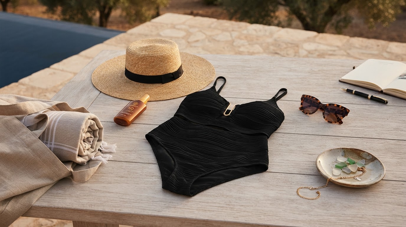 Supporting the U-Wire Cutout High Waisted Textured Swimsuit
