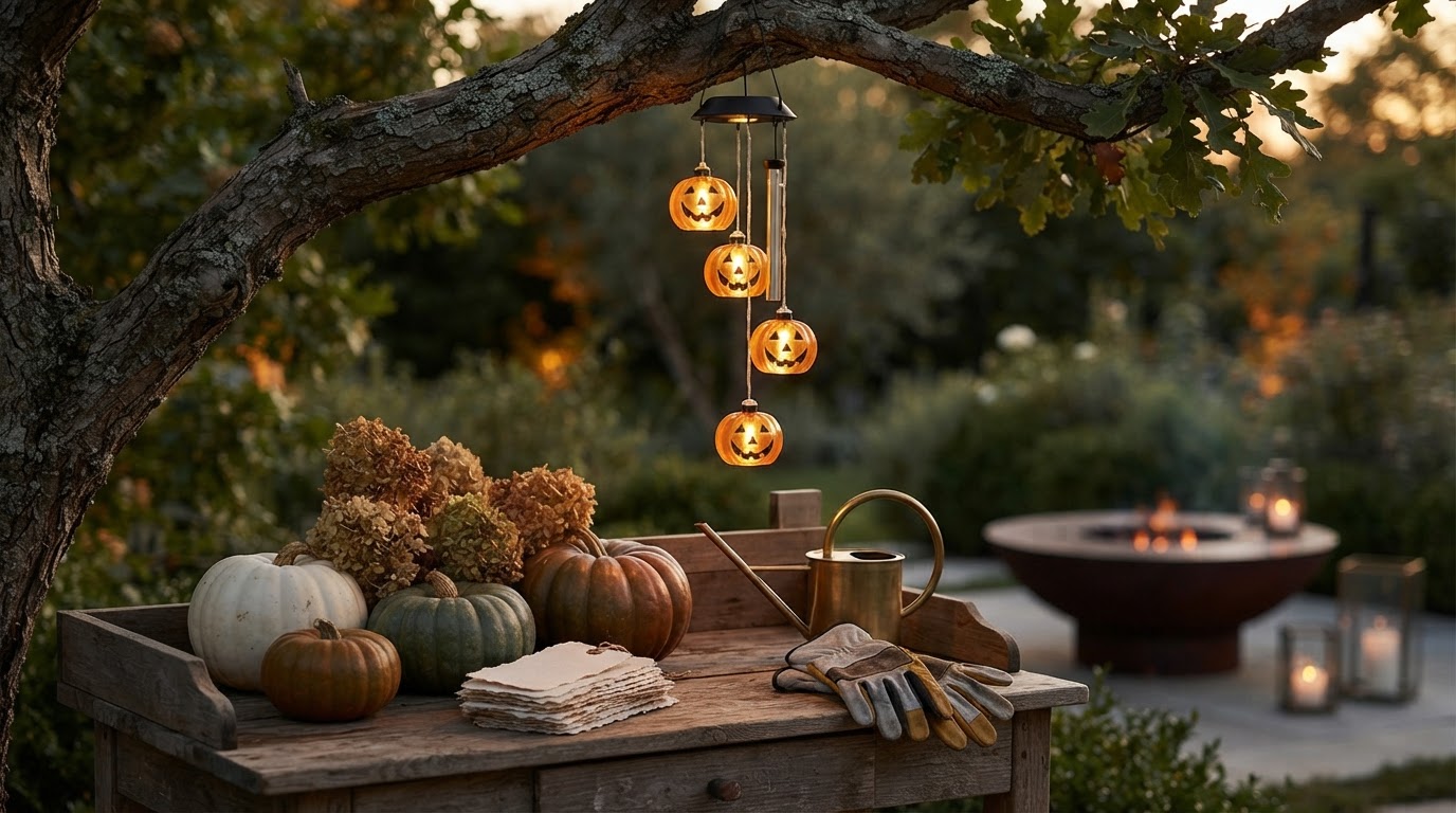 Solar Pumpkin Chime Performance in Halloween Garden Sets