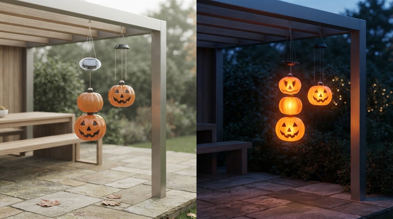 Solar Pumpkin Chime Outdoor Hanging Pumpkin Lights Analysis
