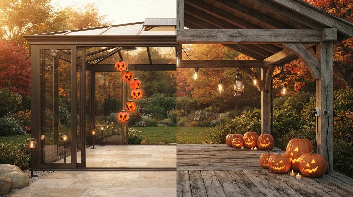Solar Pumpkin Chime vs Traditional Hanging Decor