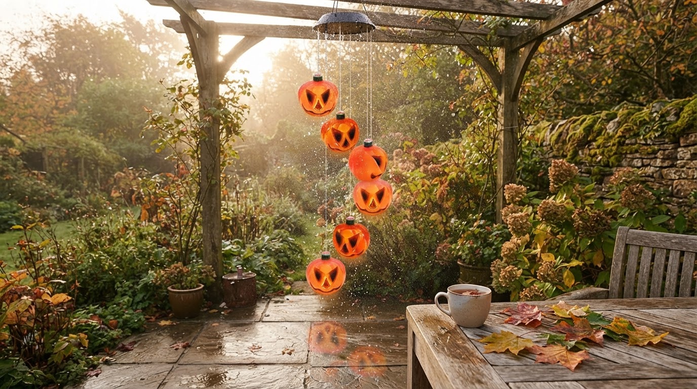 How does the Solar Pumpkin Chime handle autumn weather?