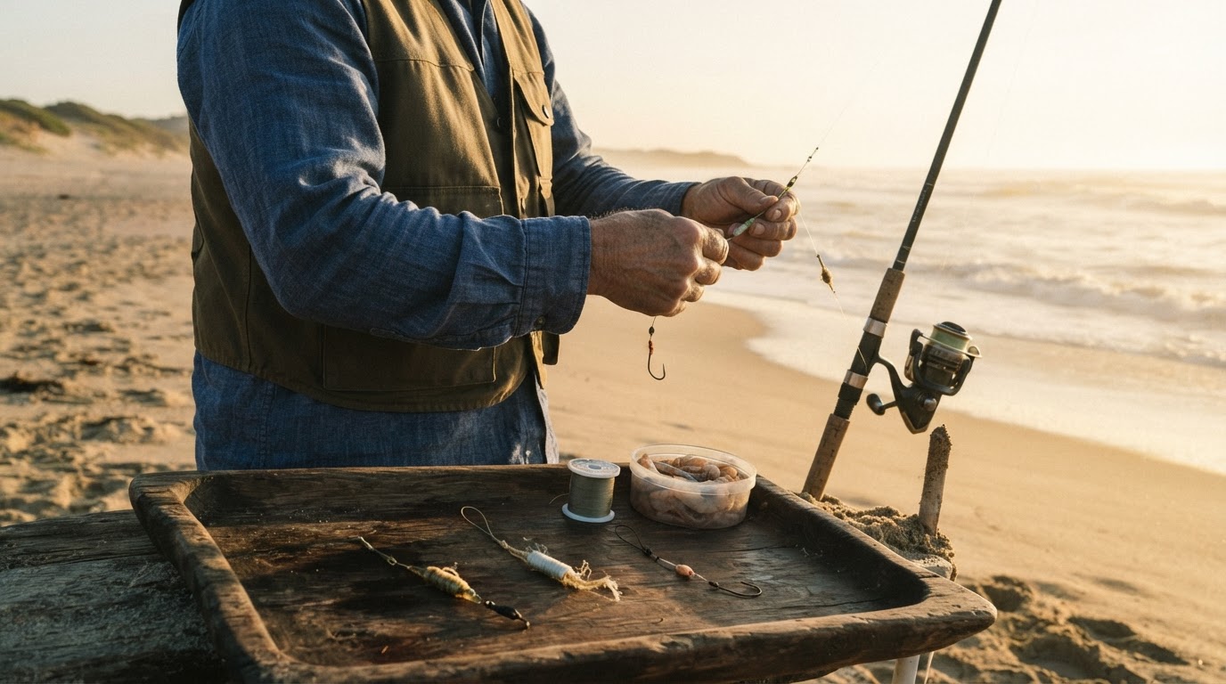 Bait Sure held soft baits longer than elastic in my surf tray