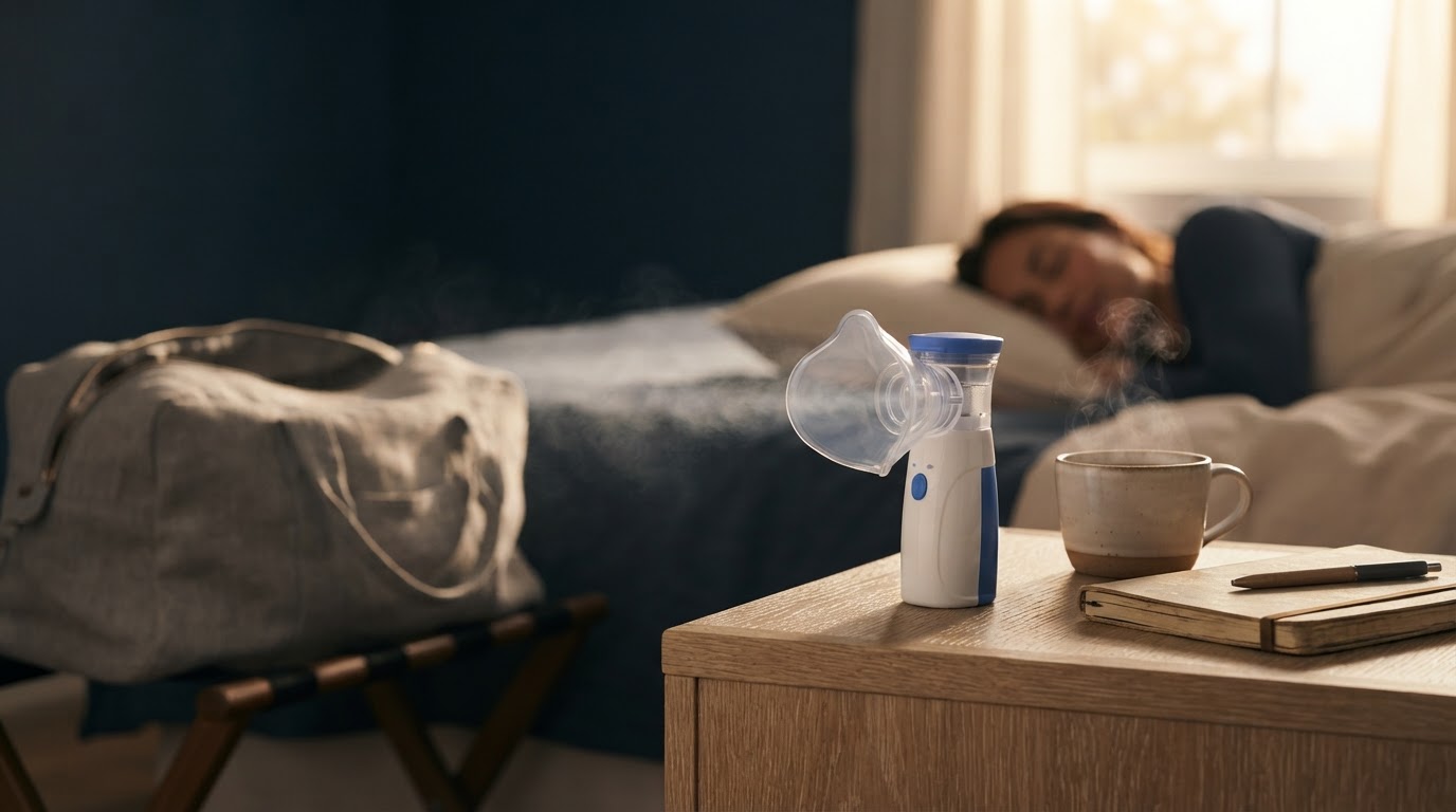 Is the Portable Smart Nebulizer Humidifier quiet for travel?
