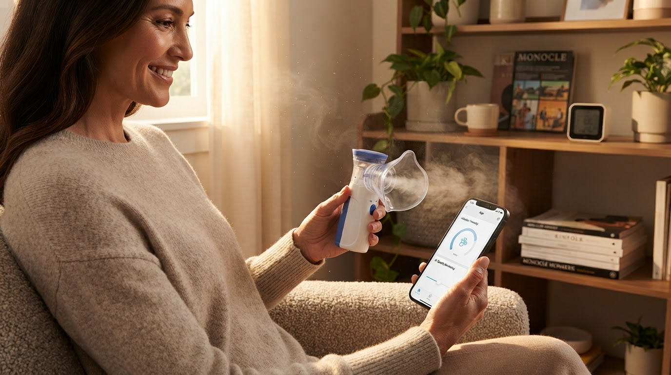 Smart App Controls for Portable Smart Nebulizer Humidifier