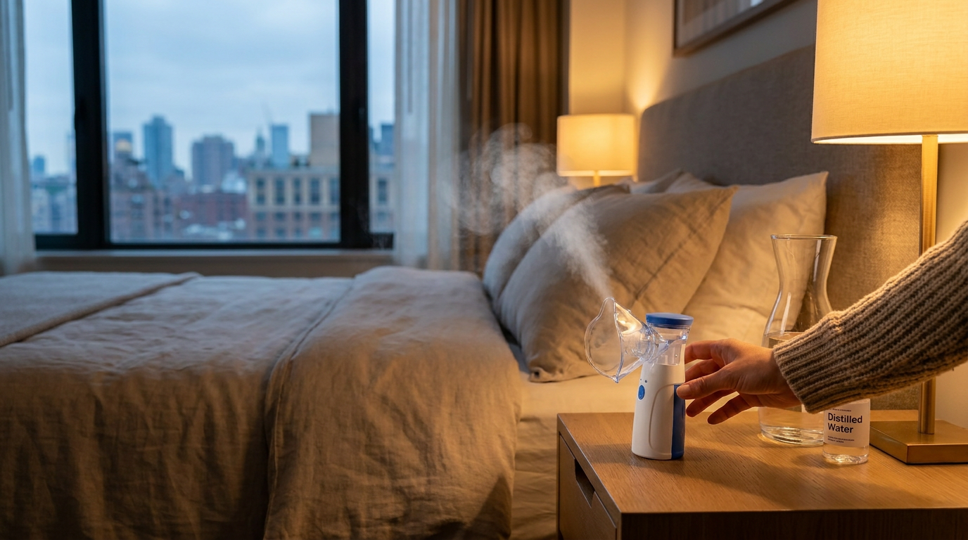 Hotel Comfort with the Portable Smart Nebulizer Humidifier