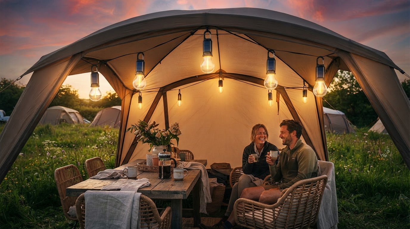 Can Solar Camping Light units illuminate a camping gazebo?