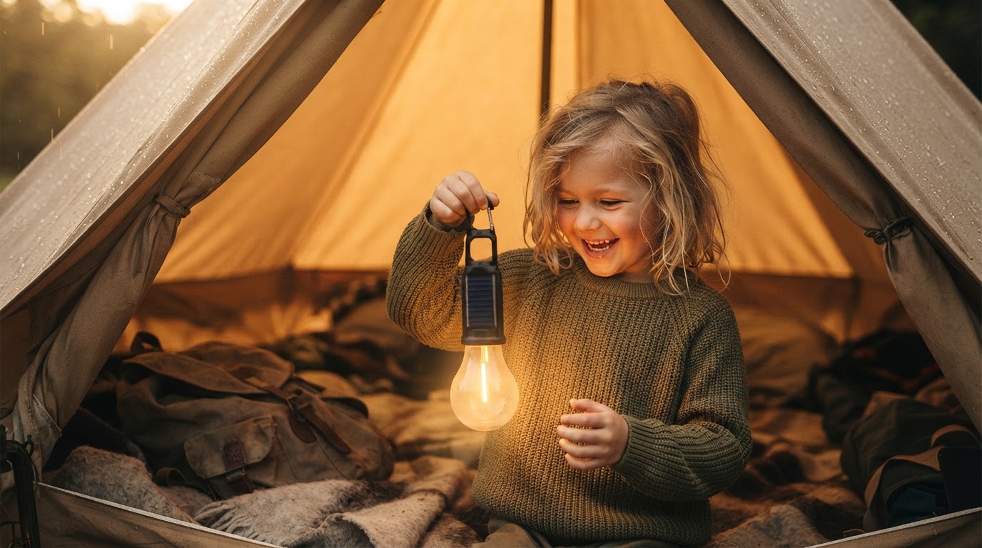 Waterproof Solar Camping Light Protection Framework