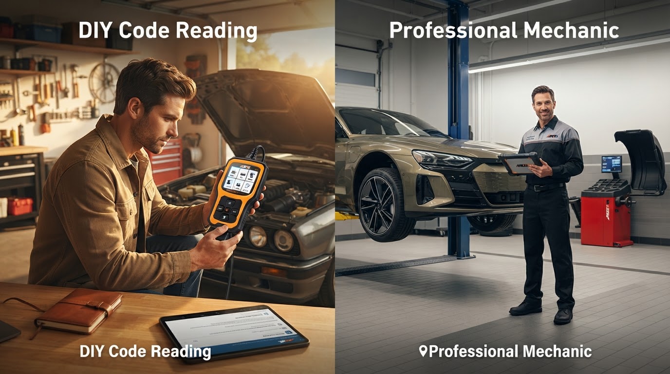 Code Readers vs Professional Mechanics: Diagnostic Options