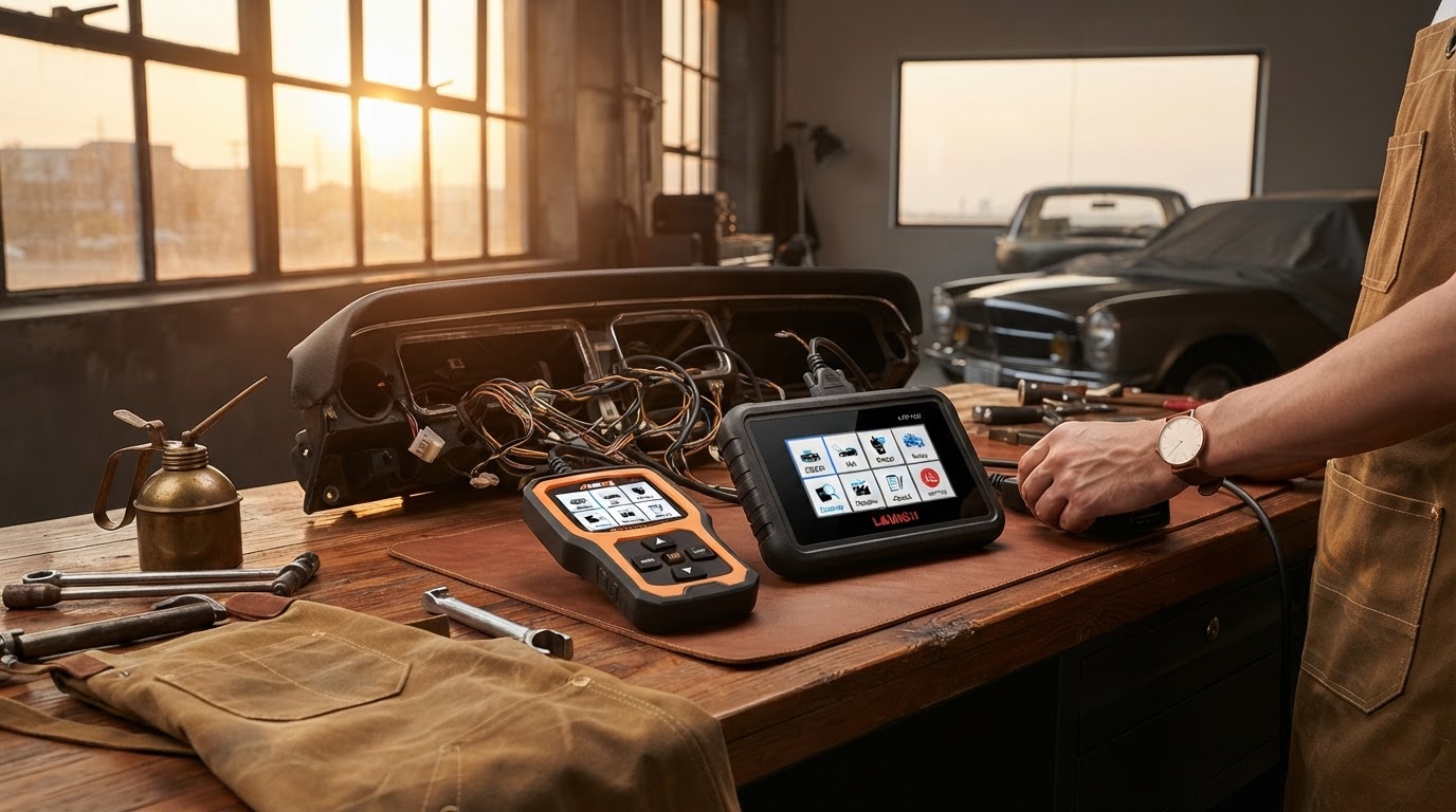 Launch CRP123I Deal Meets ANCEL AD410 at Car Engine Scanner