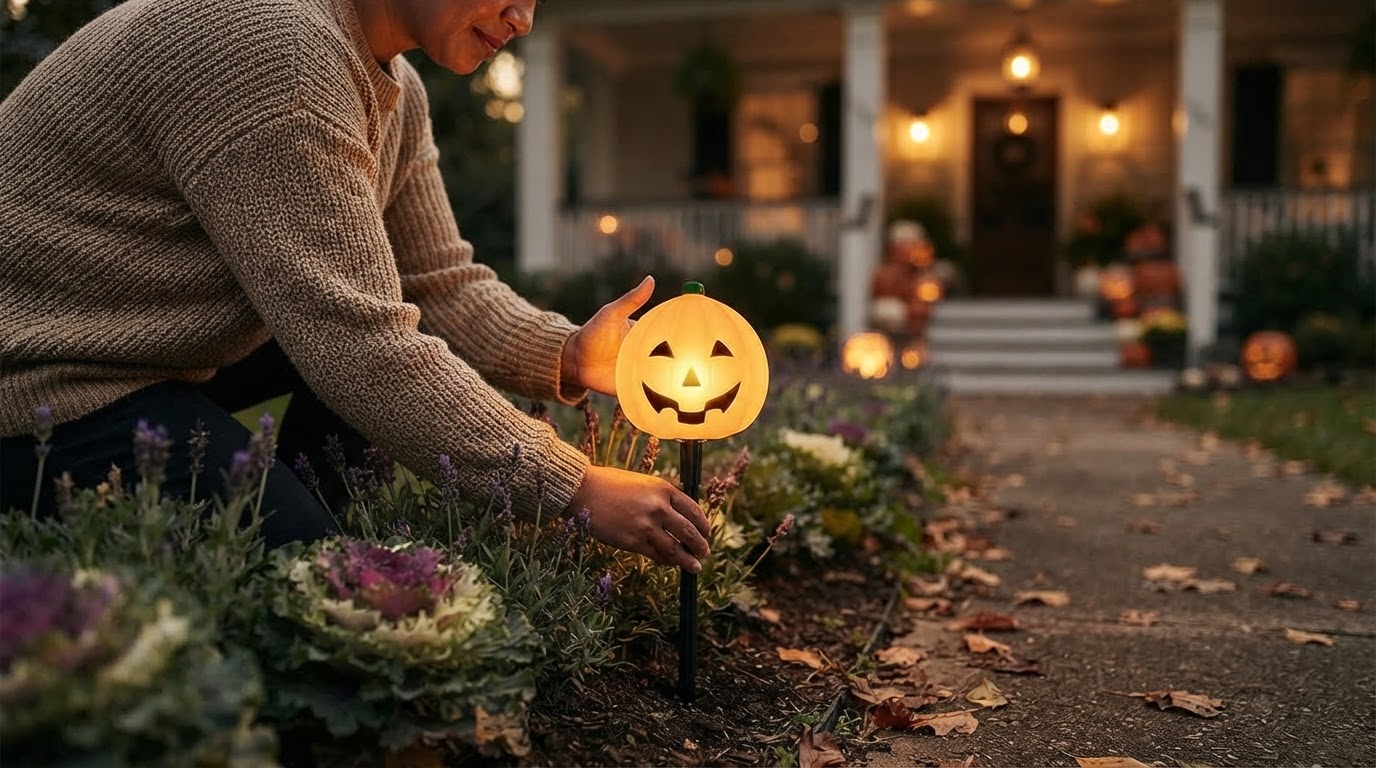 Optimizing Halloween Solar Garden Lights with solar Pumpkin Stake