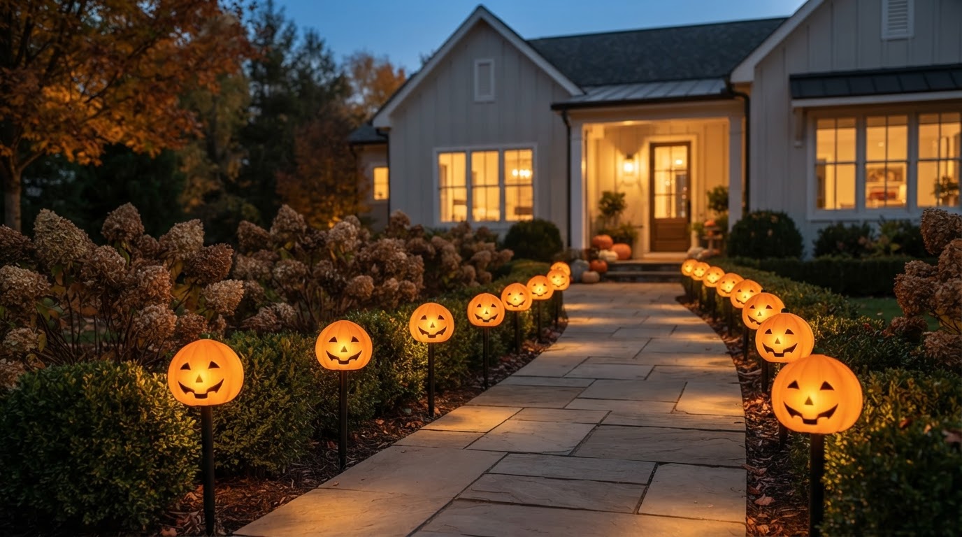 Solar Pumpkin Stake Pathway Setup Strategies