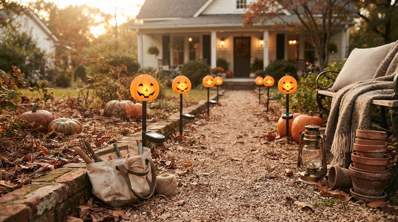 Optimizing Halloween Displays with Solar Pumpkin Stake Units