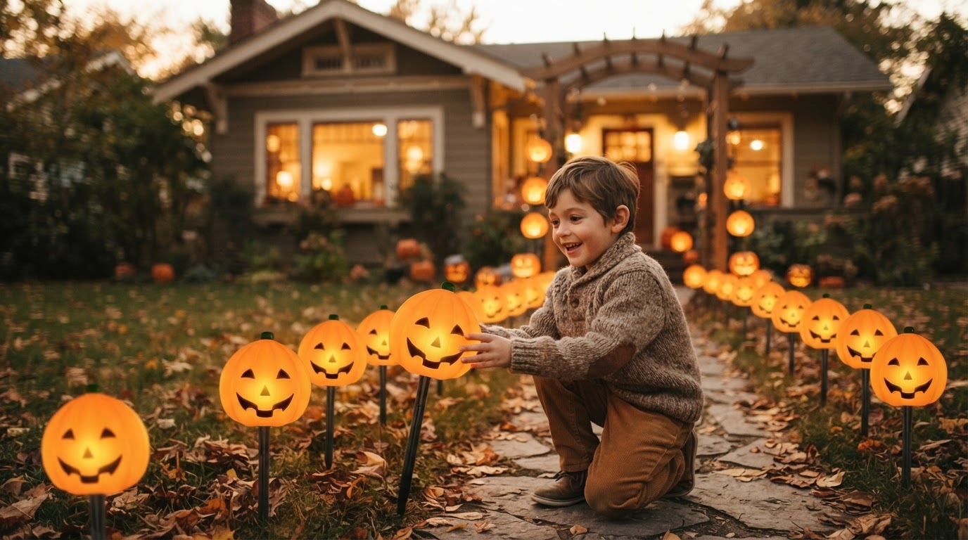 Optimizing Outdoor Lighting with the solar Pumpkin Stake
