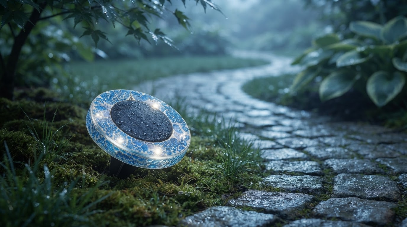 I left mosaic solar disk lights outside for 21 damp nights straight
