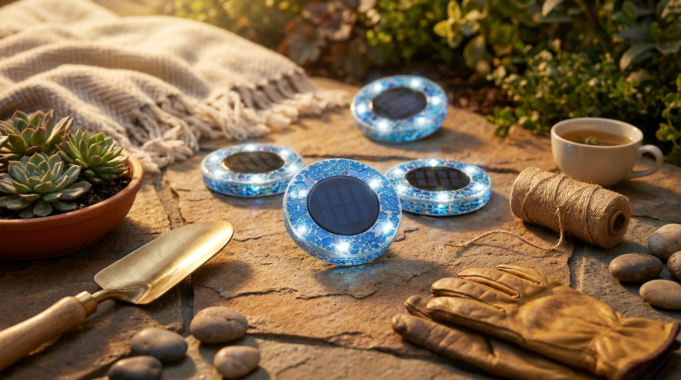 Enhancing Lawn Aesthetics with Solar Mosaic Disk Lights