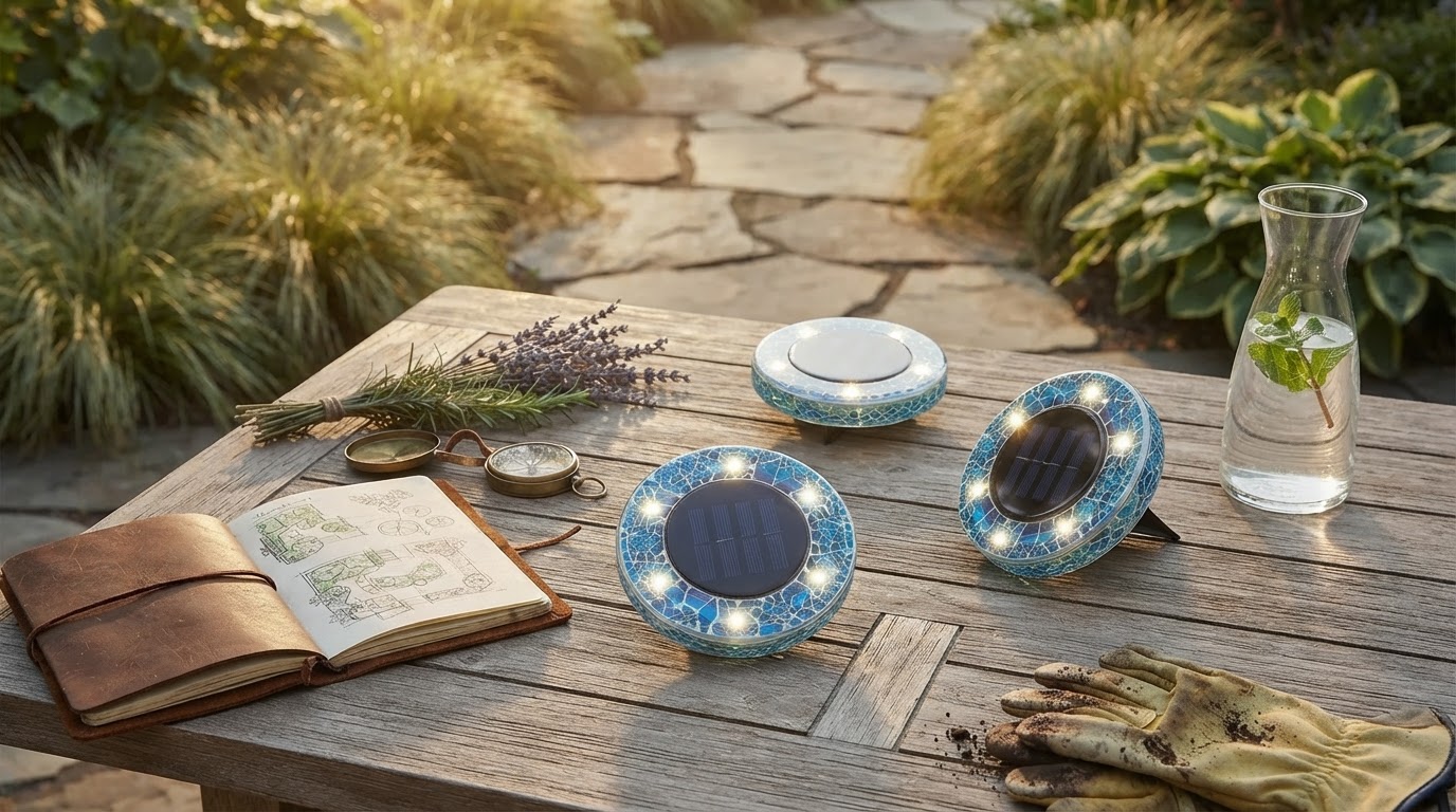 Solar Mosaic Disk Lights for High-Traffic Garden Paths