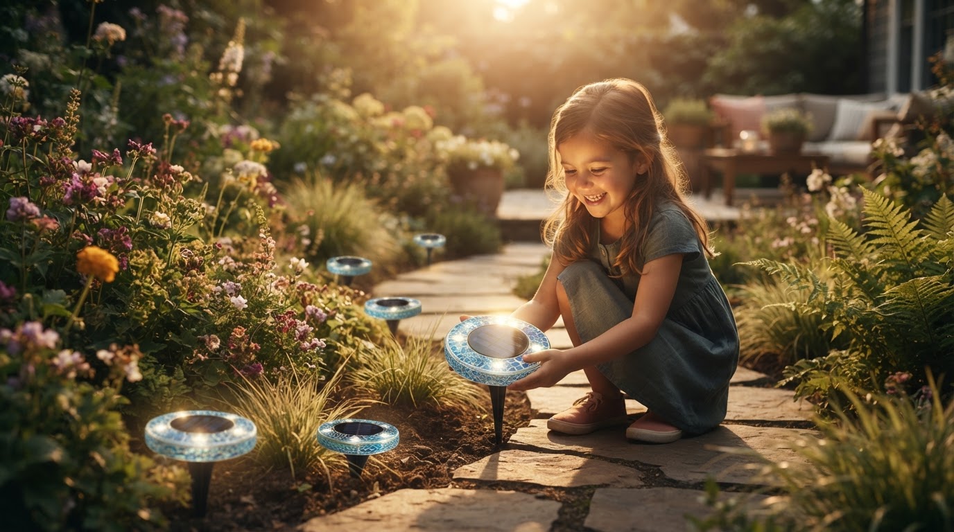 Optimizing Outdoor Spaces with Solar Mosaic Disk Lights