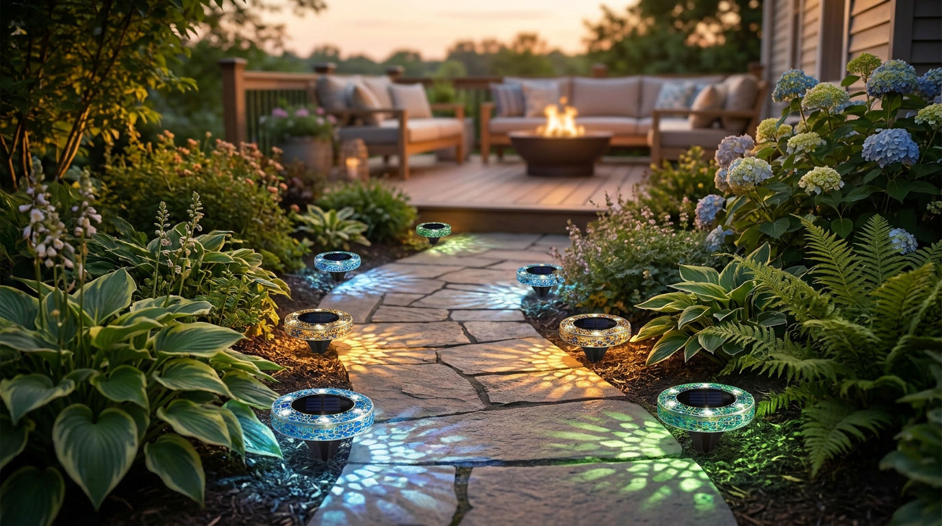 Why choose multi color solar disk lights mosaic?