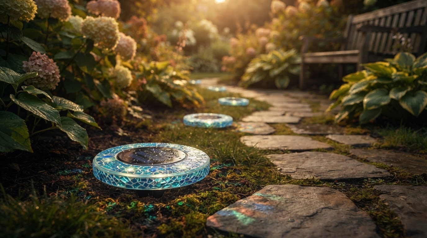 Why choose solar flat garden lights mosaic glass styles?