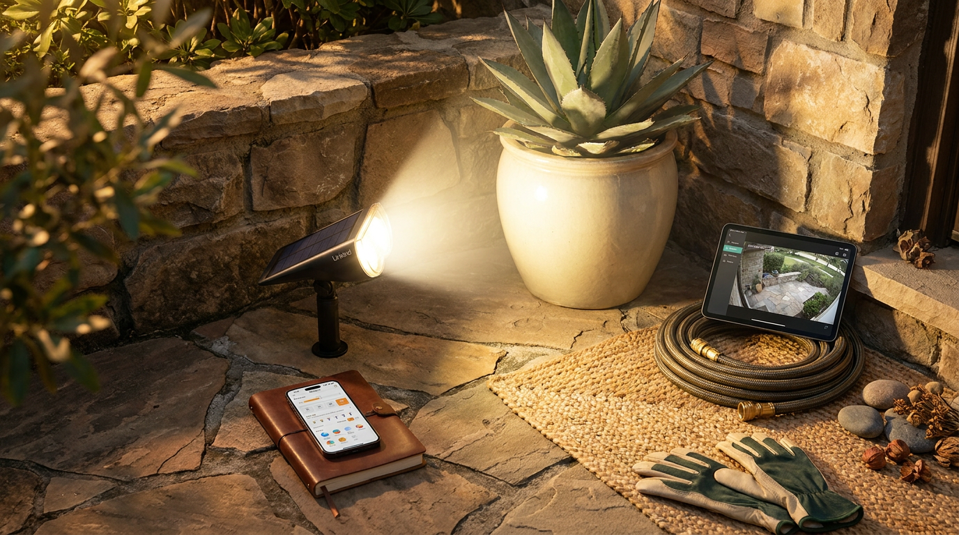 Smart Solar Spotlight Performance for Perimeter Security