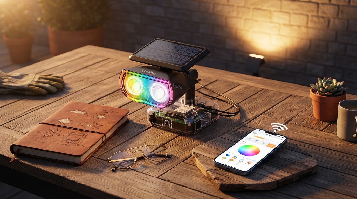 How does Smart Solar Spotlight technology work?