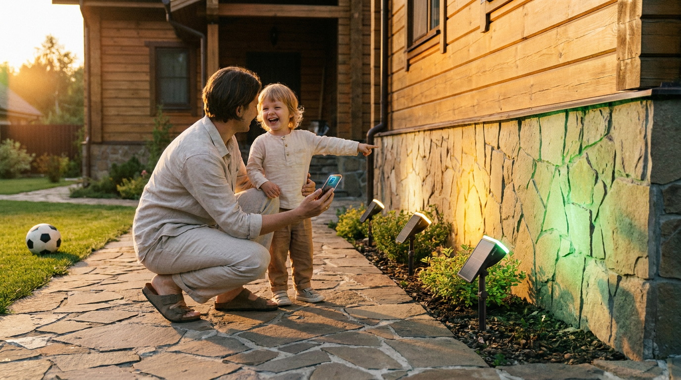 How do I install Smart Solar Spotlight driveway lighting?
