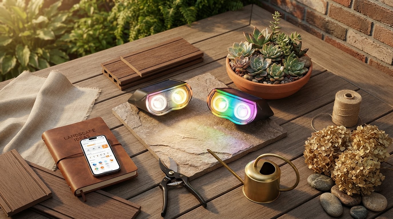 Optimizing Landscape Design with Smart Solar Spotlight